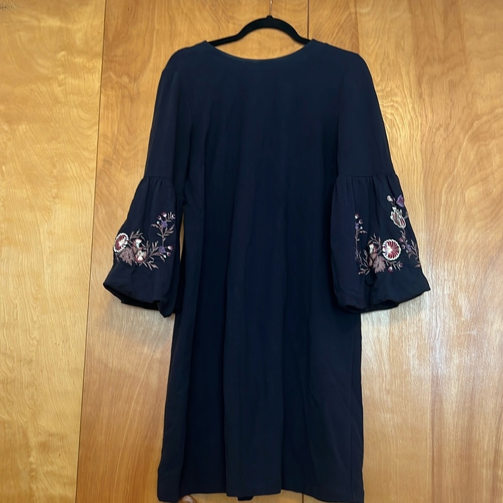 Loft embroidered sleeve dress